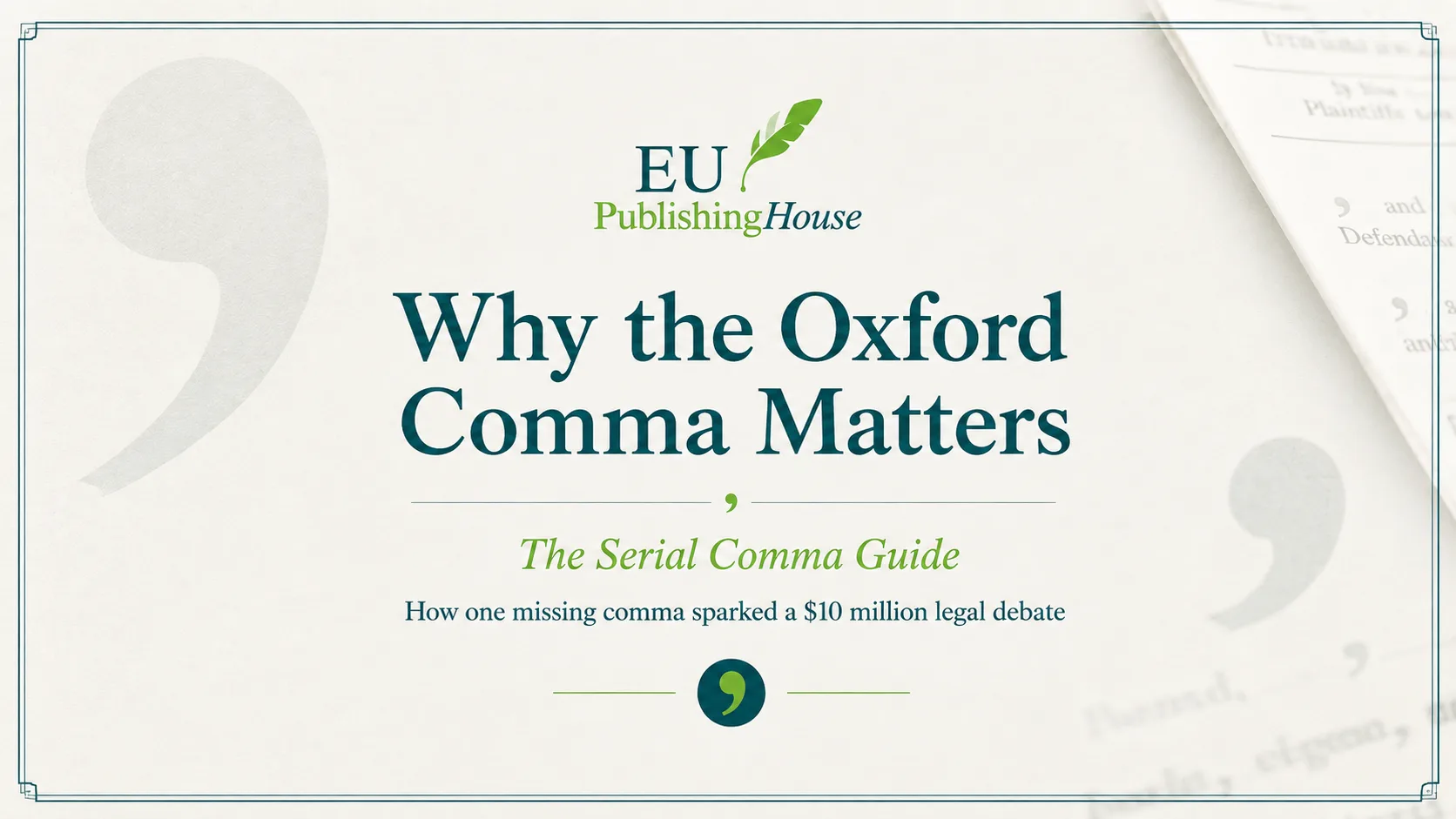 Why the Oxford Comma (or Serial Comma) Is So Cool